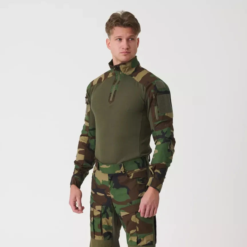 Taktiniai marškiniai Helikon-Tex MCDU Combat Shirt®, US Woodland