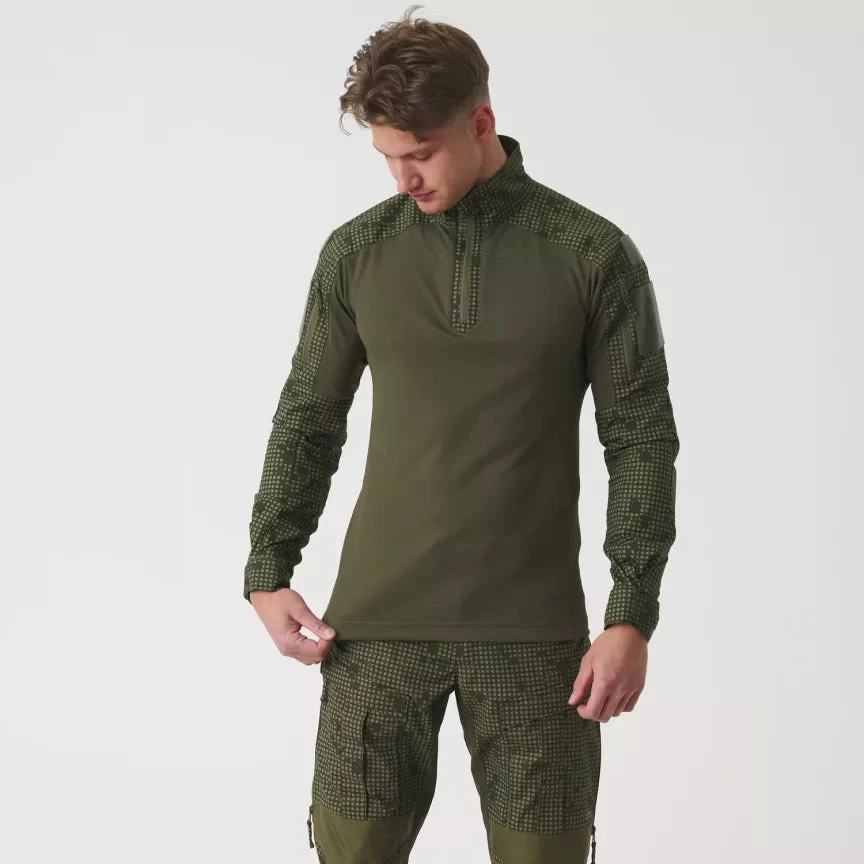 Taktiniai marškiniai Helikon-Tex MCDU Combat Shirt®, US Woodland