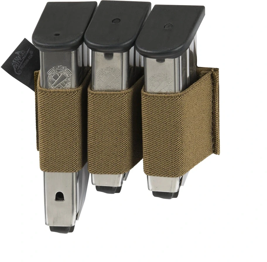 Trigubas elastingas įdėklas pistoleto dėtuvėms Helikon-Tex, Coyote