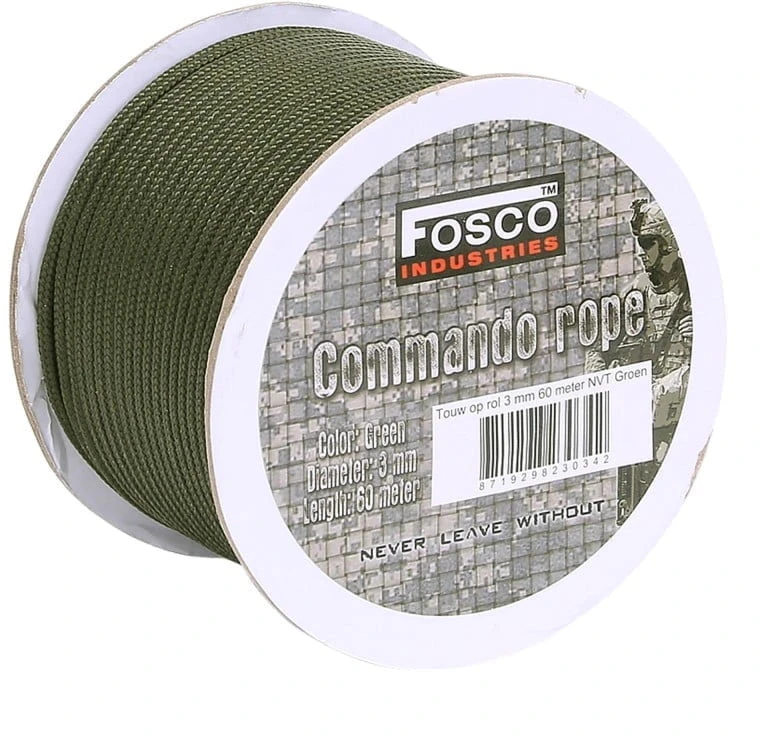 Virvė Fosco 3 mm 60 m., Juoda