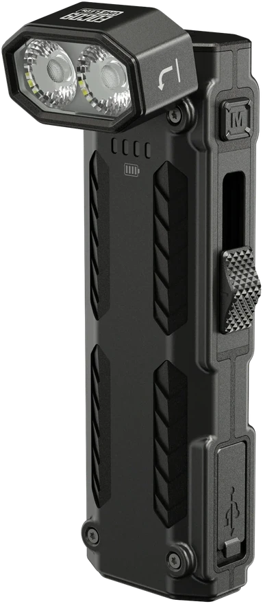 Nitecore EDC09 įkraunamas EDC žibintuvėlis – 1 600 liumenų, 3 spalvinės temperatūros, 102° pasukama galvutė, USB-C, nerūdijantis plienas, atsparus vandeniui (IPX6)