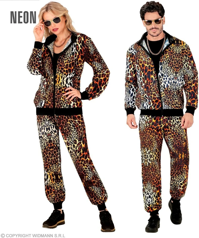 Sportinis kostiumas suaugusiems su leopardo raštu