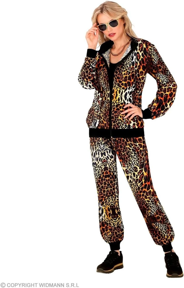 Sportinis kostiumas suaugusiems su leopardo raštu