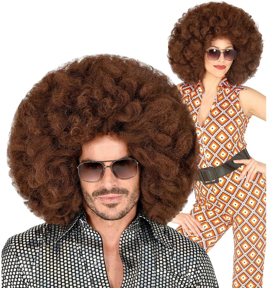 Didelis rudas afro perukas
