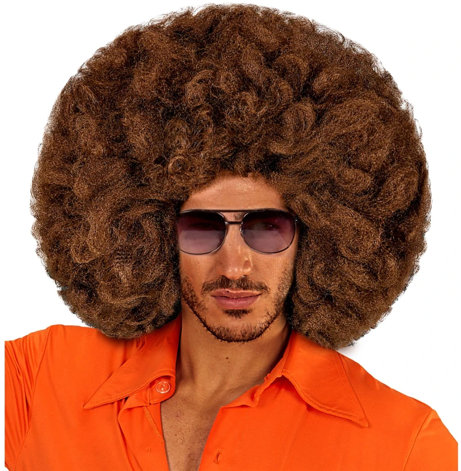 Didelis rudas afro perukas