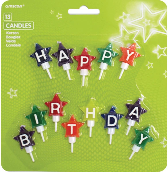 Amscan Gimtadienio žvakutės Happy bithday