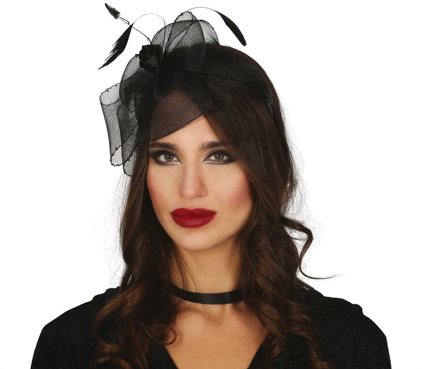 Fiesta Juoda gėlių tiara