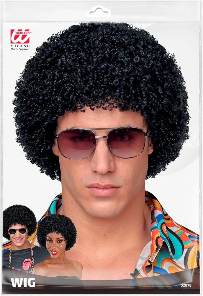 Widmann Juodas „Afro“ stiliaus perukas