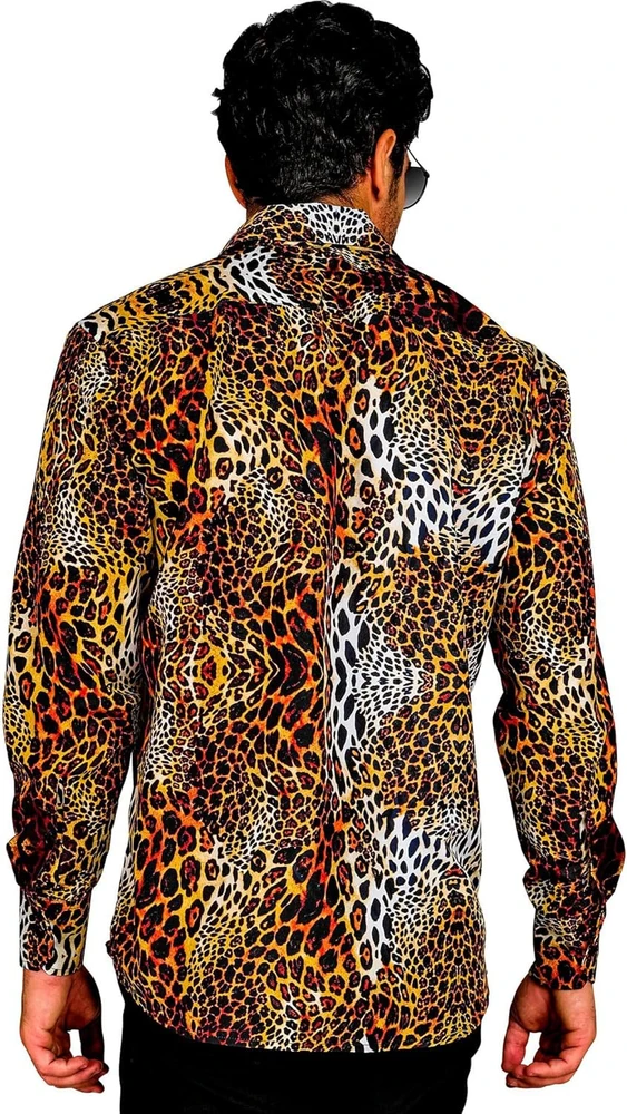 Leopardiniai marškiniai vyrams
