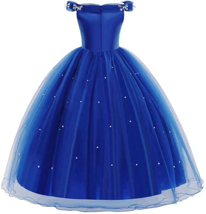 Mėlyna princesės suknelė mergaitėms