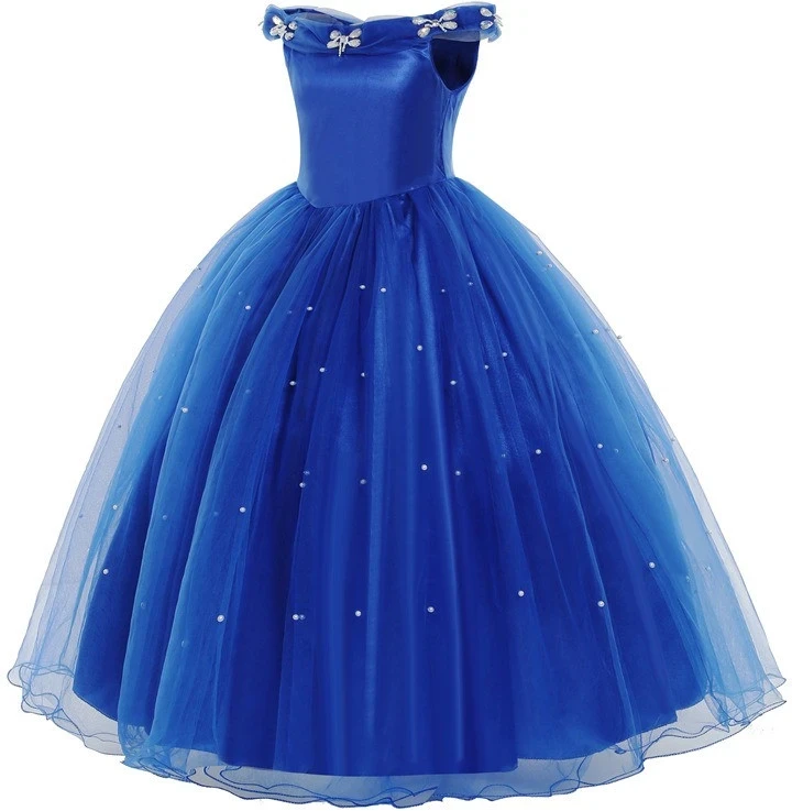 Mėlyna princesės suknelė mergaitėms