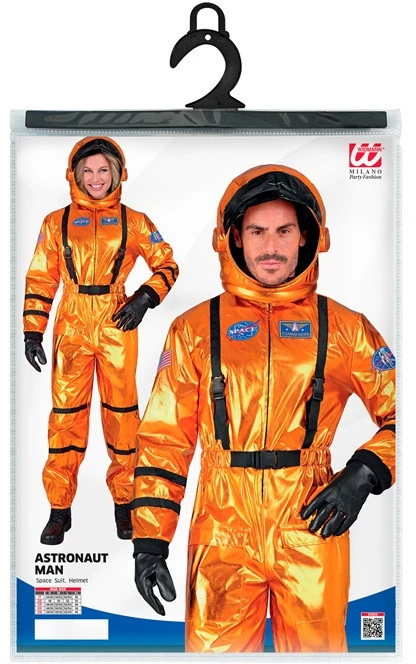 Oranžinis astronauto kostiumas vyrams