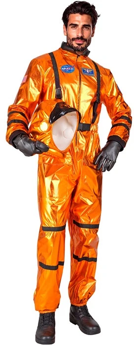 Oranžinis astronauto kostiumas vyrams