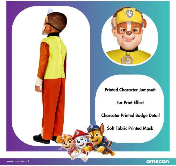 Paw Patrol Rubble kostiumas vaikams