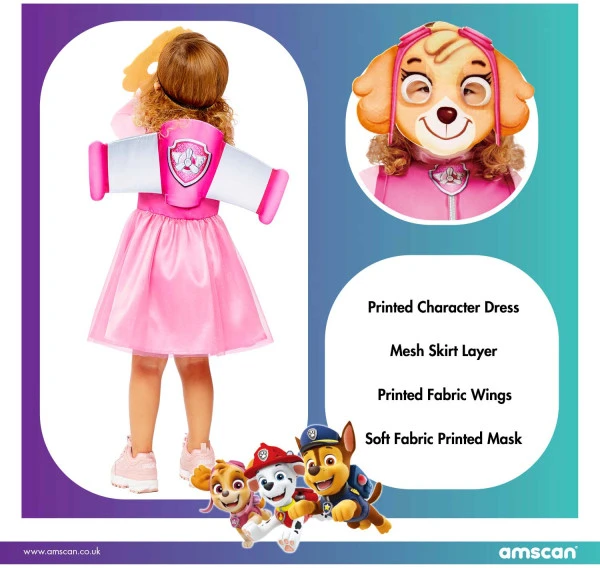 Paw Patrol Skye kostiumas mergaitėms