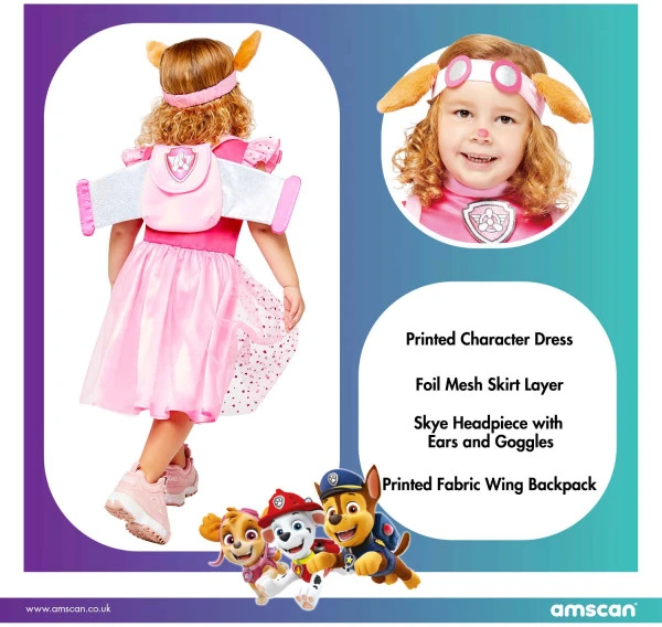 Paw Patrol Skye kostiumas vaikams