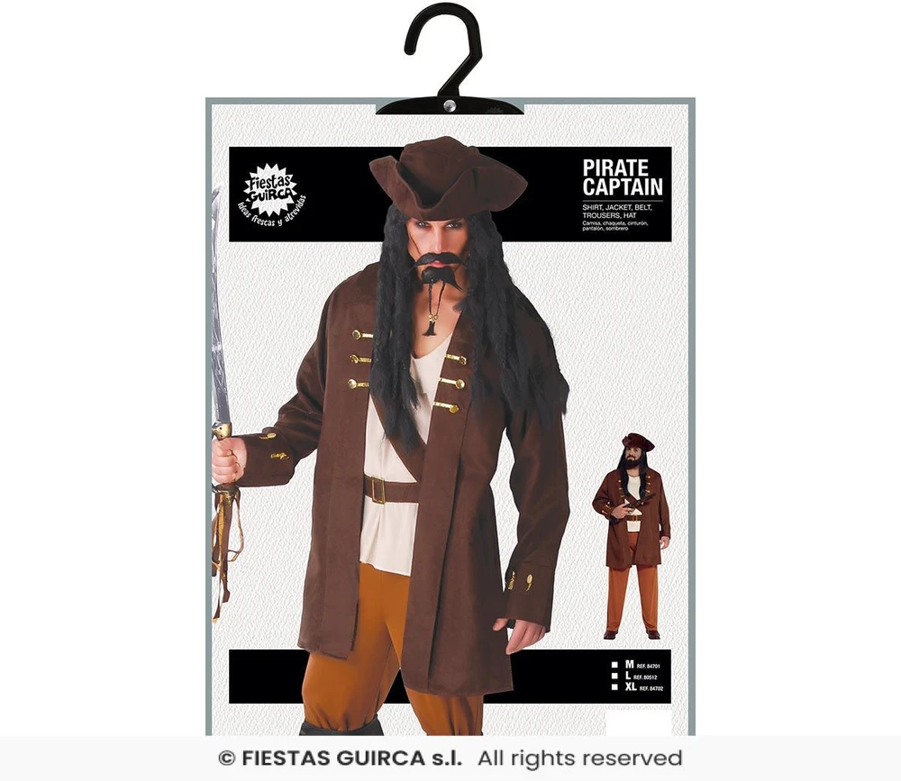 Piratų kapitono kostiumas suaugusiems