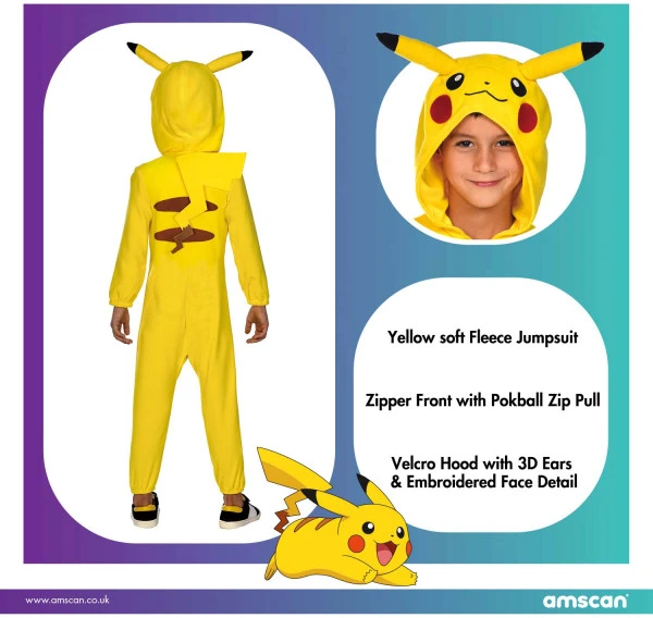 Pokemon Pikachu kostiumas vaikams