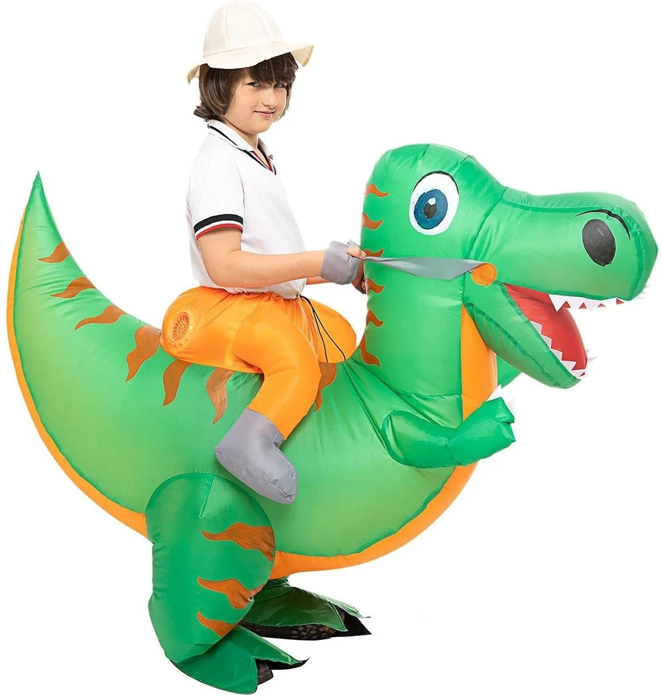 Pripučiamas dinozauro kostiumas vaikams