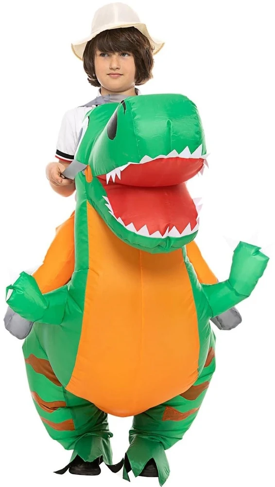 Pripučiamas dinozauro kostiumas vaikams
