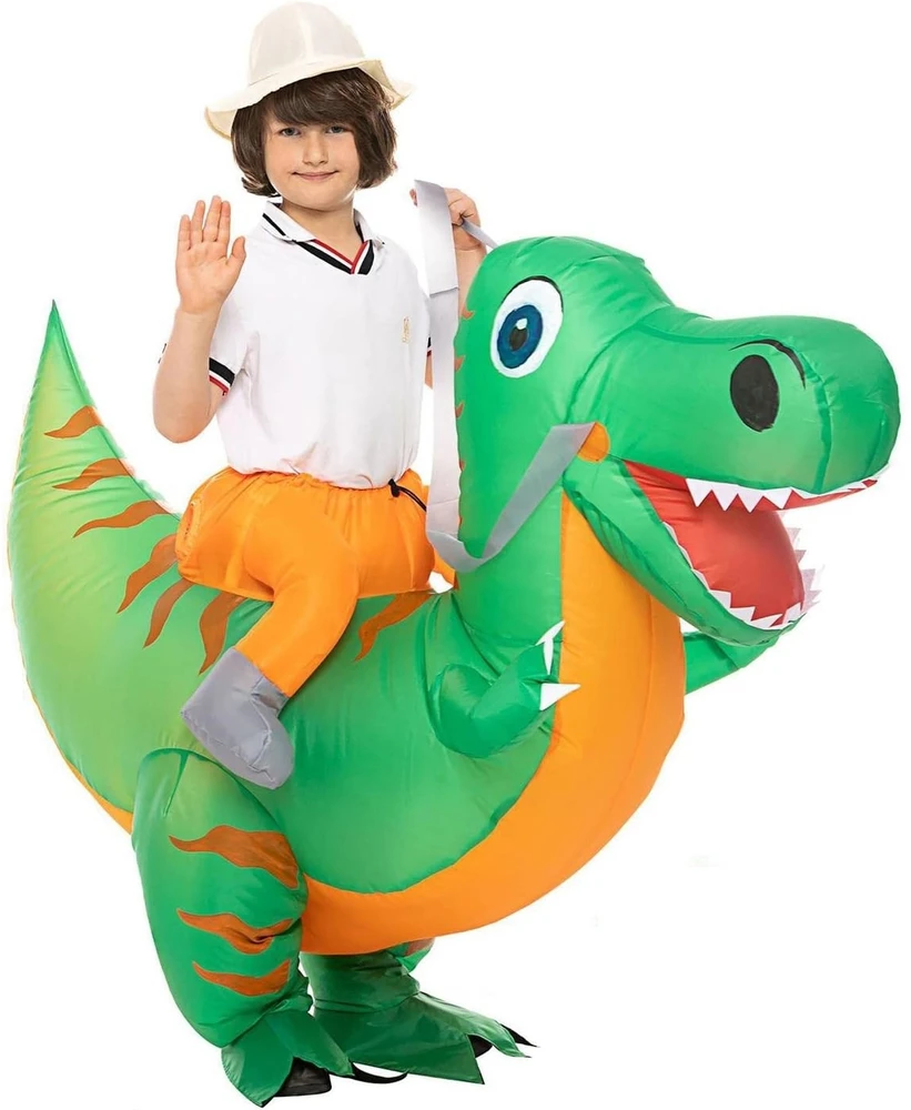 Pripučiamas dinozauro kostiumas vaikams