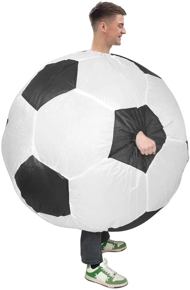 Pripučiamas futbolo kamuolio kostiumas suaugusiems