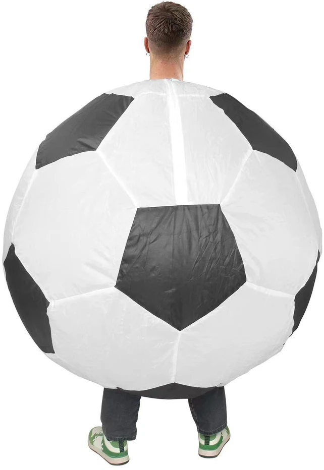 Pripučiamas futbolo kamuolio kostiumas suaugusiems
