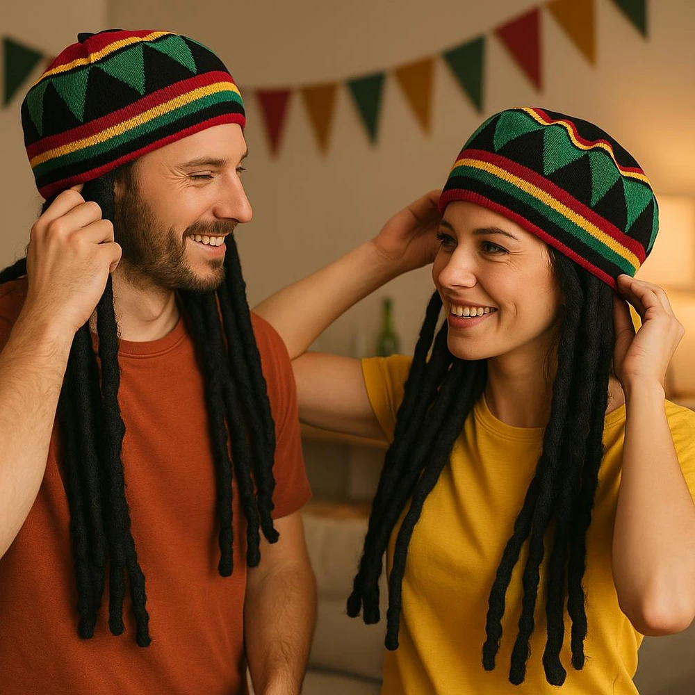 Rasta kepurė su plaukais