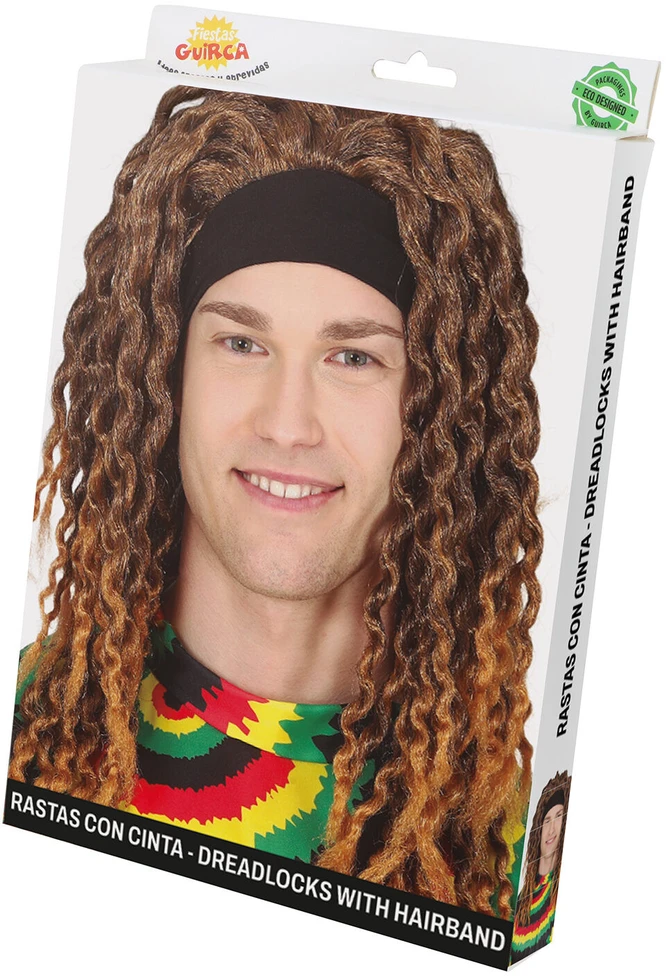 Rasta perukas su galvos raiščiu