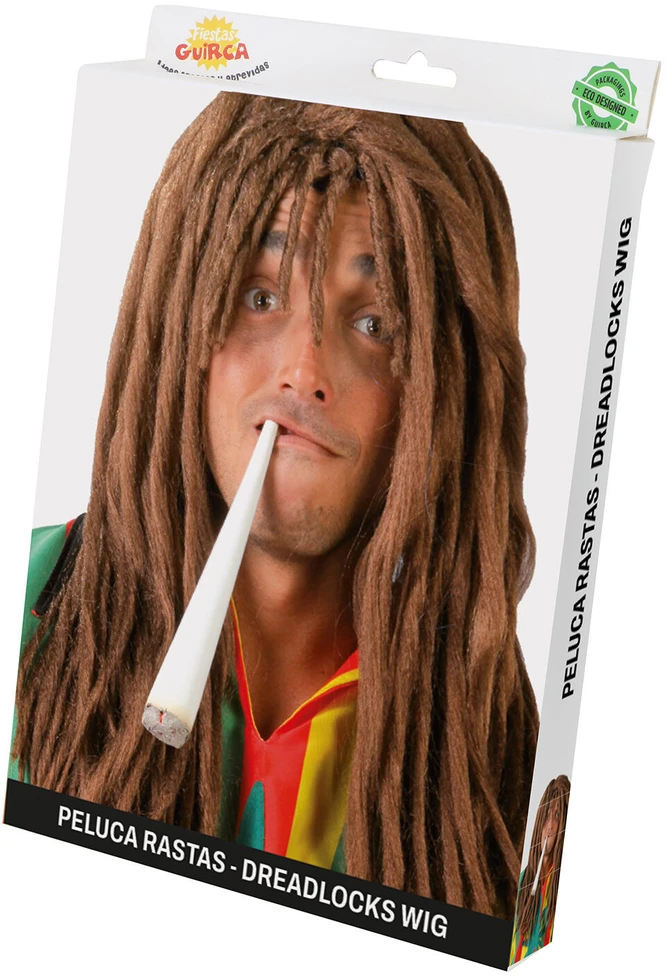 Fiesta Rasta rudos spalvos perukas