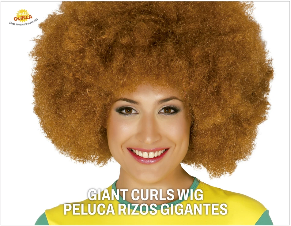 Rudos spalvos afro perukas