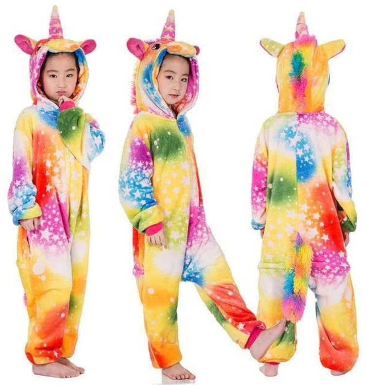 Spalvotas vienaragio kostiumas
