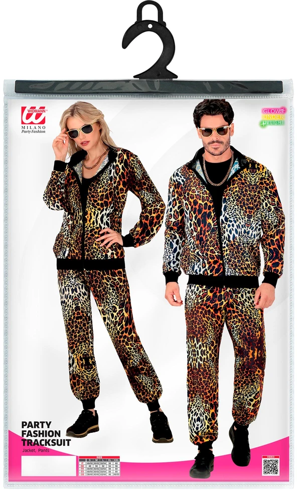 Sportinis kostiumas suaugusiems su leopardo raštu