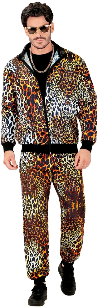 Sportinis kostiumas suaugusiems su leopardo raštu