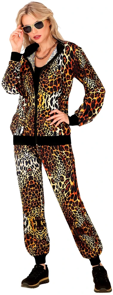Sportinis kostiumas suaugusiems su leopardo raštu
