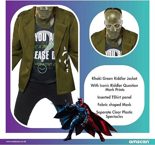 Superherojaus Rydlerio kostiumas suaugusiems