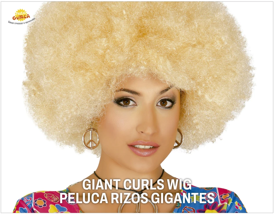 Šviesus afro perukas