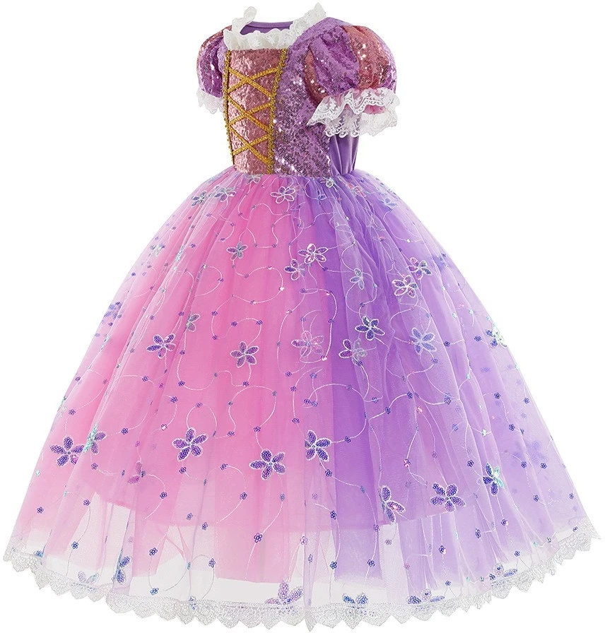 Violetinė princesės suknelė mergaitėms