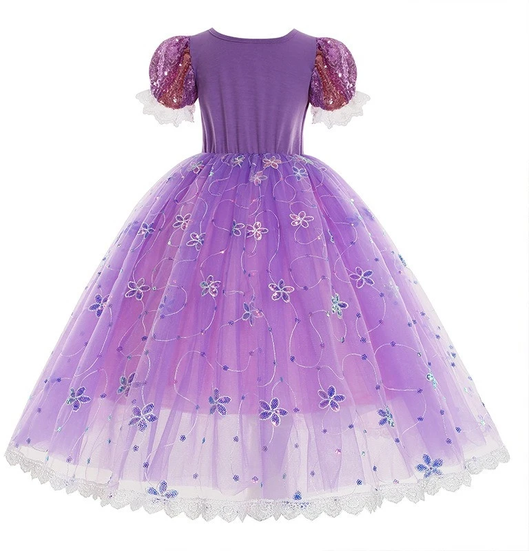 Violetinė princesės suknelė mergaitėms