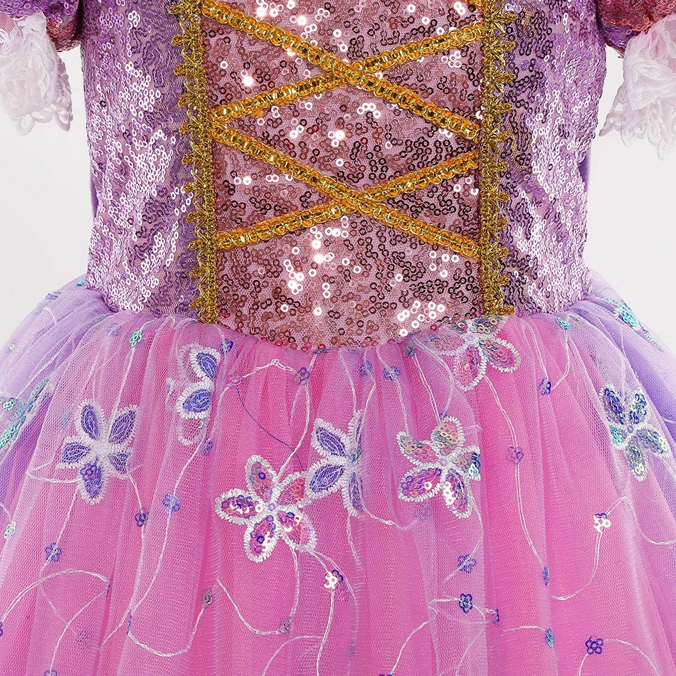 Violetinė princesės suknelė mergaitėms