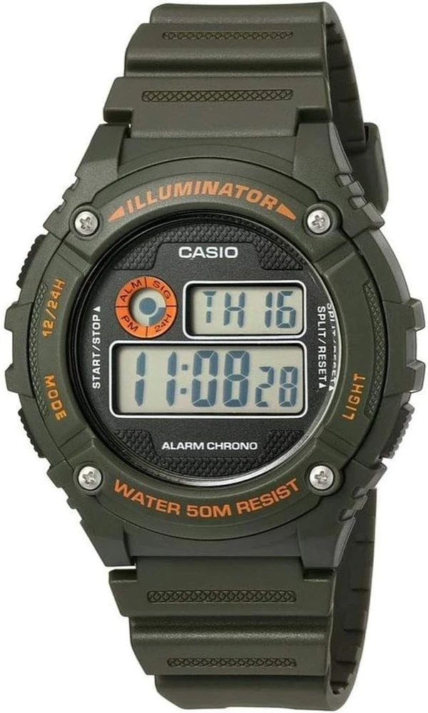 Casio vyriškas laikrodis W-216H-3B + dėžutė