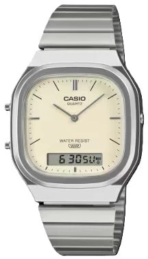 Laikrodis Casio Collection Vintage CASIO VINTAGE modelis EDGY ROUNDED SQUARE - Sidabrinis