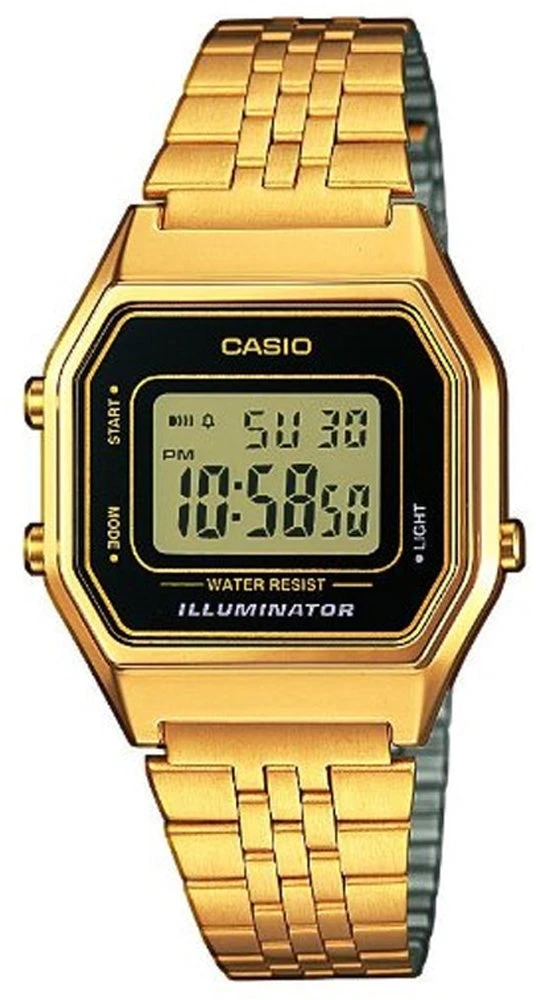 Casio LA680WEGA-1ER rankinis laikrodis Elektroninis Lizdinė Auksas