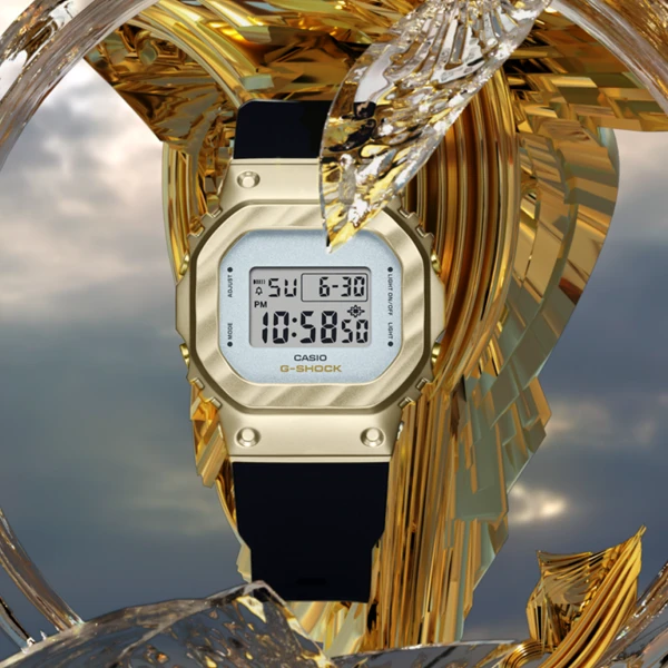 Laikrodis CASIO G-SHOCK OAK METAL COVERED COMPACT - BELLE COURBE SERIE GM-S5600BC-1ER