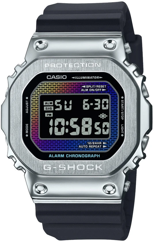 Laikrodis CASIO G-SHOCK THE ORIGIN METAL COVERED - RAINBOW BRICK WALL SERIE GM-5600RW-1ER