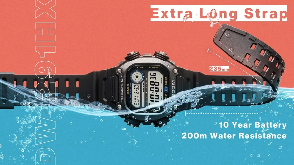 Vyriškas laikrodis CASIO DW-291HX-1AVDF + BOX