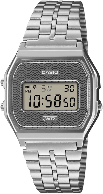 Laikrodis Casio Collection Vintage CASIO VINTAGE modelis ICONIC - TRADITIONAL SEIGAIHA PATTERN Limited Edition - Pilkas