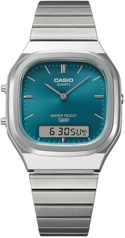 Laikrodis Casio Collection Vintage CASIO VINTAGE SQUARE LADY - TEAL AQ-240E-3AEF