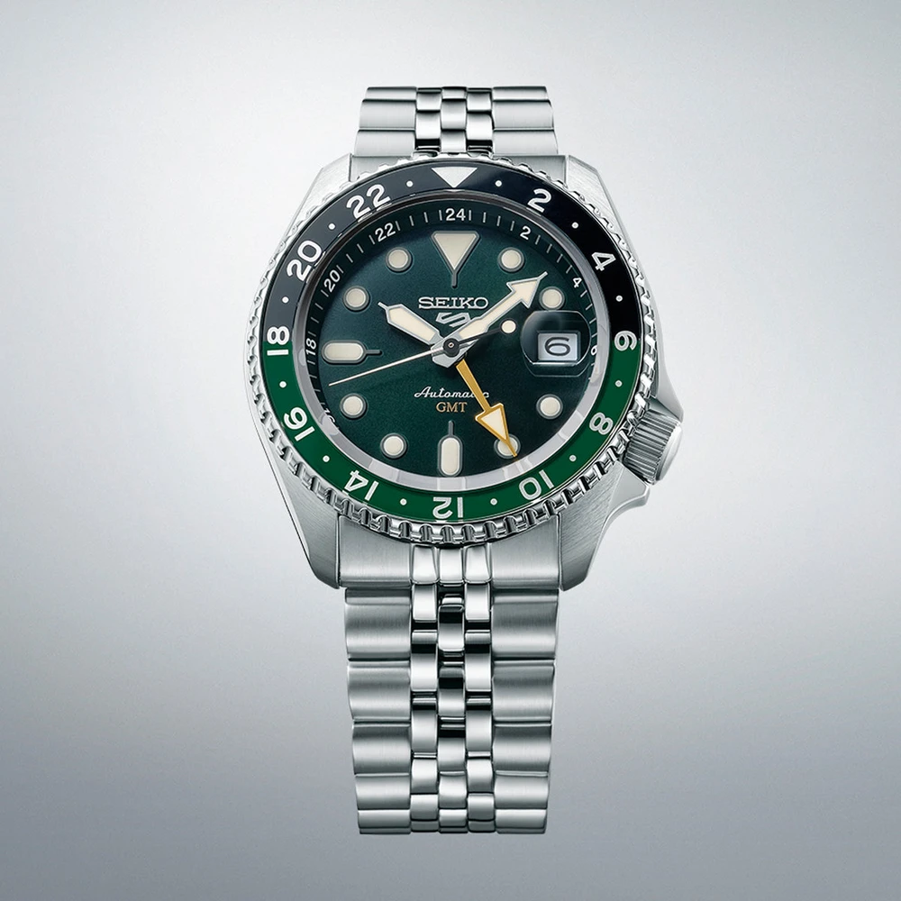 Laikrodis SEIKO 5 SPORTS AUTOMATIC GMT - FOREST Žalias SSK035K1