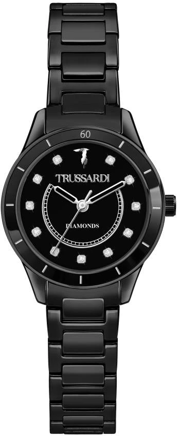 Laikrodis TRUSSARDI R2453151501. Kvarcas, Juoda Spalva. Moteris.